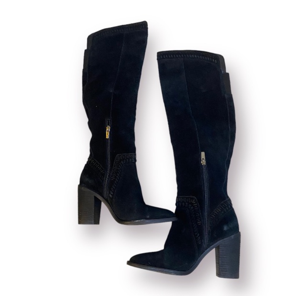 Tommy Hilfiger Knee-High Black Suede Boots